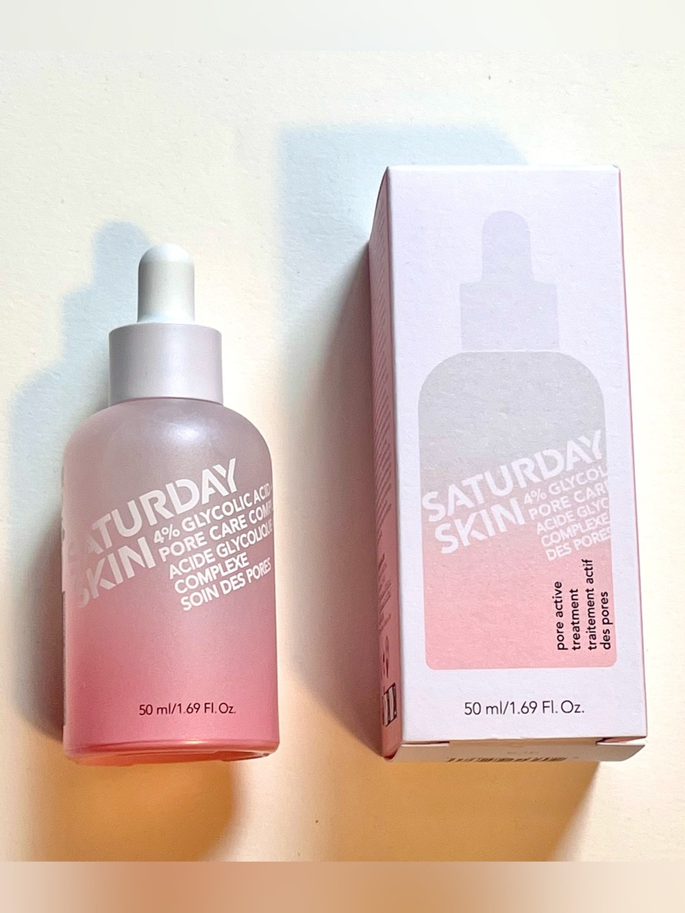 NIB Saturday Skin Pore Care Active Serum 4% Glycolic Acid 50ml K Beauty